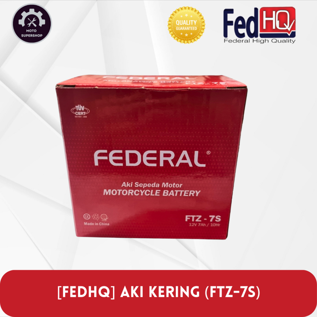 FEDERAL AKI KERING HIGH QUALITY FTZ-7S 12V 5AH/10HR SATRIA FU PCX NMAX AEROX