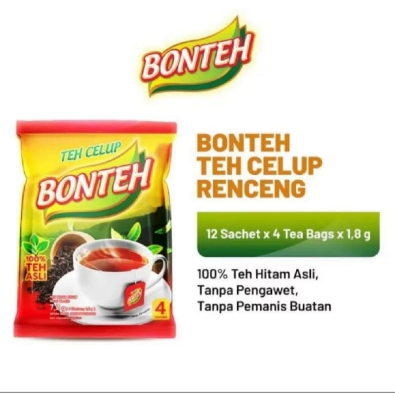 

Bonteh Teh Celup 1 renceng isi 12 sachet