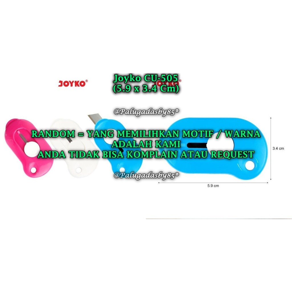 

(1 Biji) GROSIR Mini Cutter JOYKO CU-505 RANDOM / Mini Cutter Pemotong Joyko CU-505 (1 Biji)