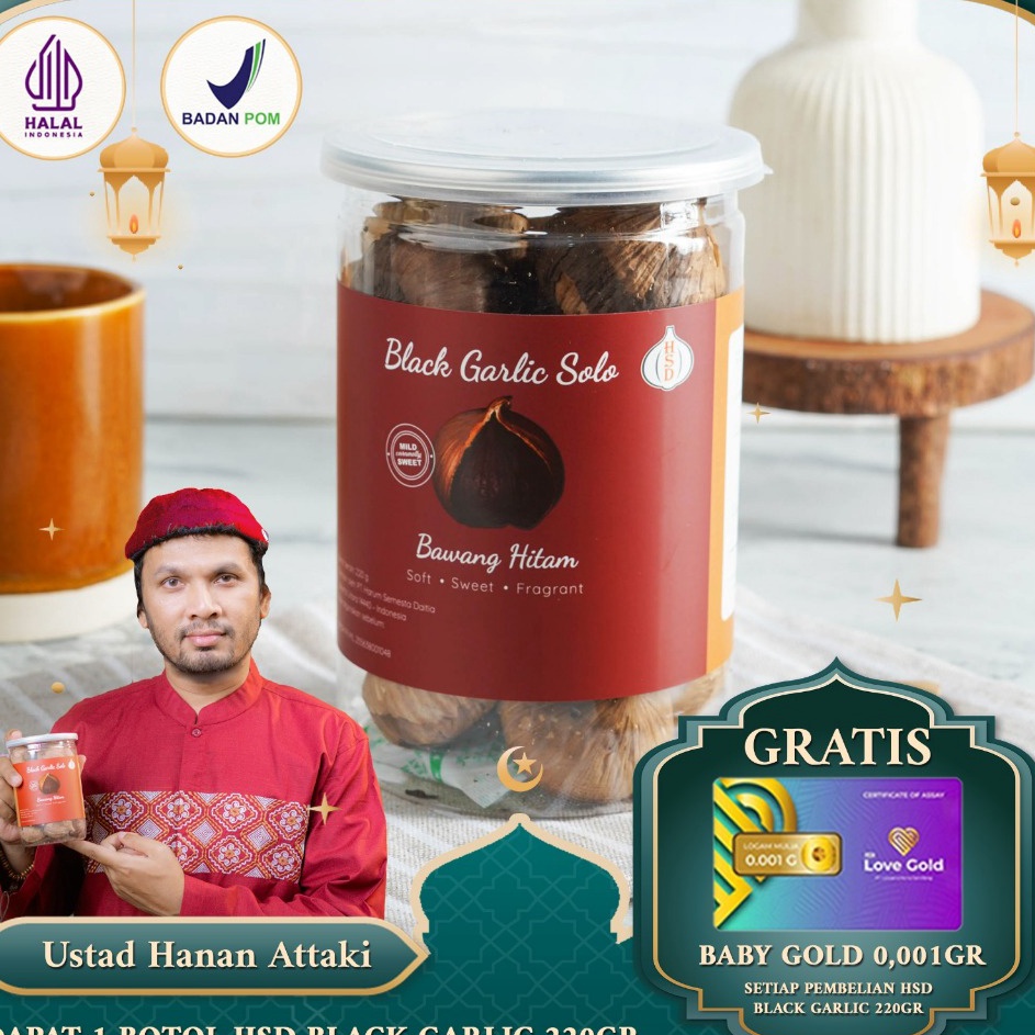 

Miliki HSD Black Garlic Solo Bawang Hitam Tunggal 22 Gr