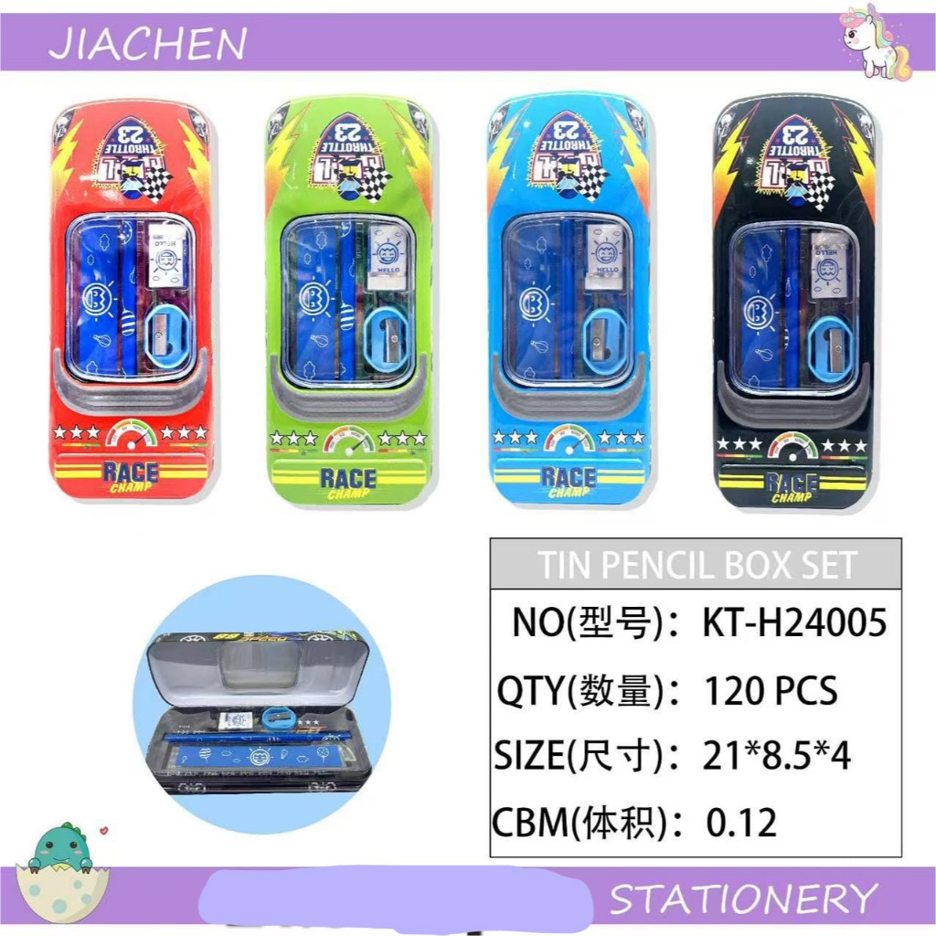 

Tempat Pensil Kaleng Mobil Set Isi Stationery Study Set Motif Cowo Pen Case Kotak Pensil