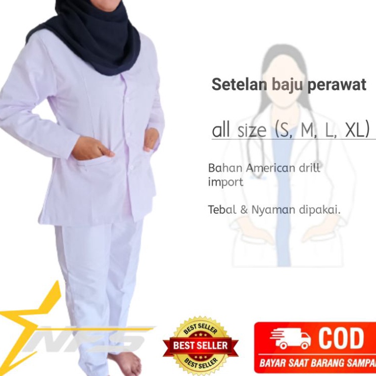 Terjangkau seragam perawat seragam bidan baju perawat putih wanita baju kerja seragam dinas seragam 