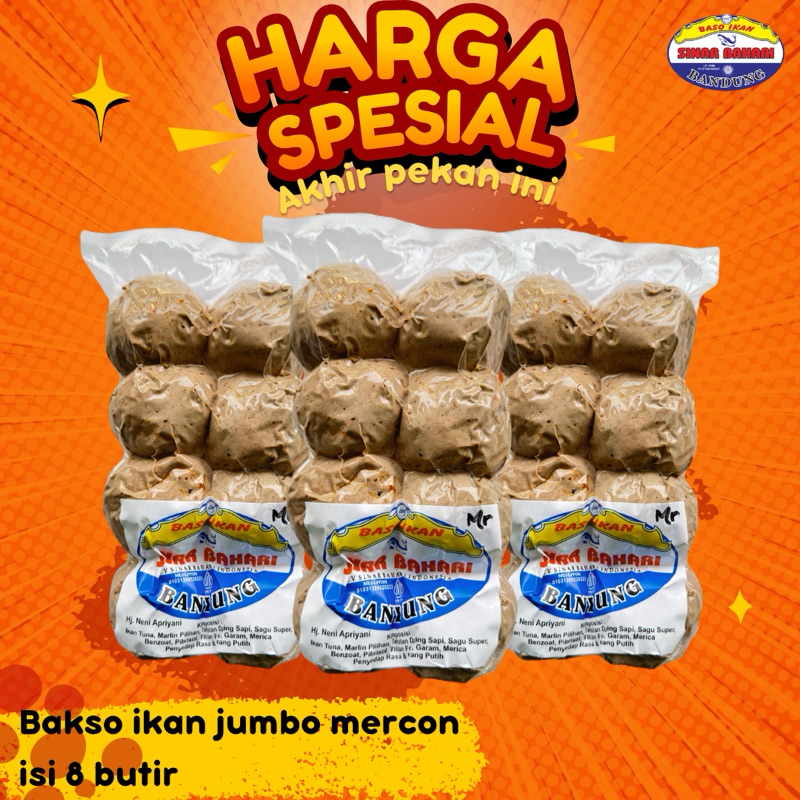 

SINARBAHARI.BDG | bakso ikan jumbo mercon/pedas isi 8 butir