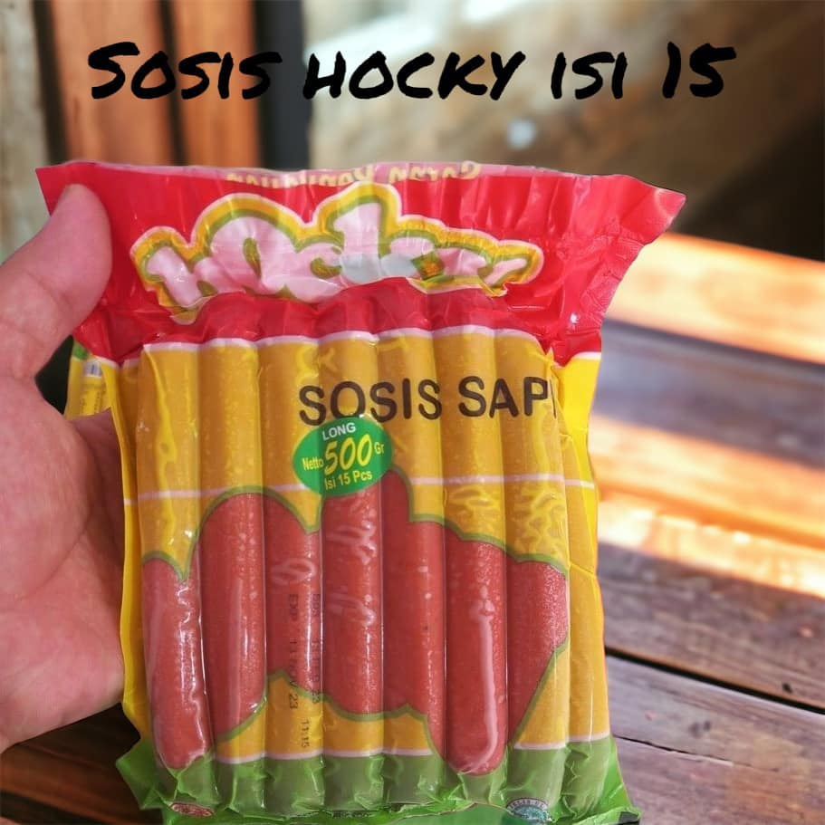 

sosis sapi hocky 500gr isi 15