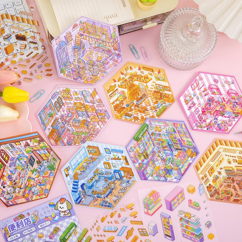 

Bergesan.mandala - Mimi Acc Grosir Stiker Dekorasi DIY 3D Landscape Korea Isi 20pcs