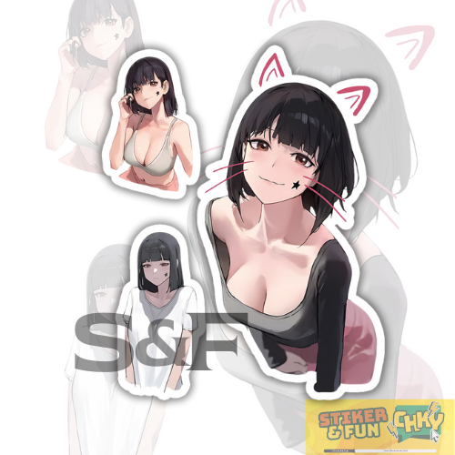 

Stiker Sticker Pack Vinyl Laminasi CUTE GIRL ANIME CUTE 13