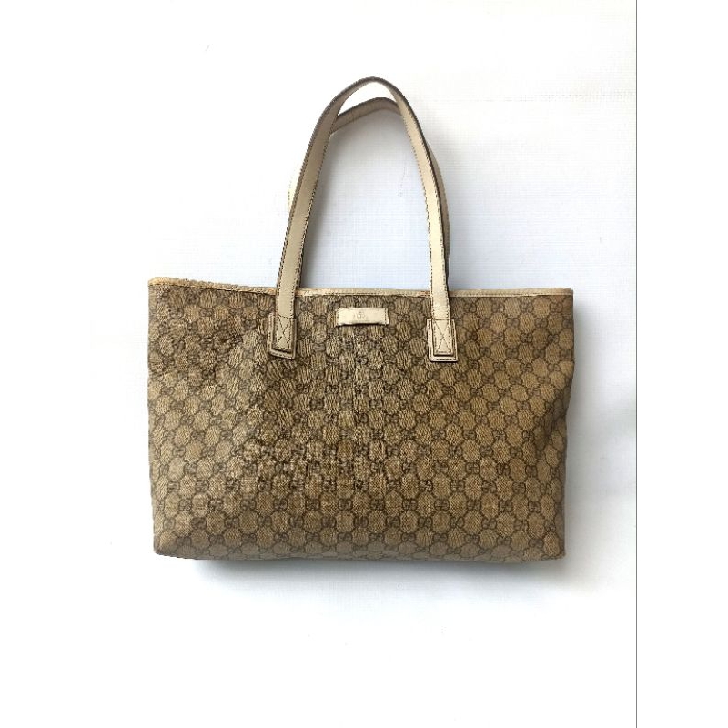 Gucci GG Monogram supreme totebag Authentic / tas jinjing kulit original