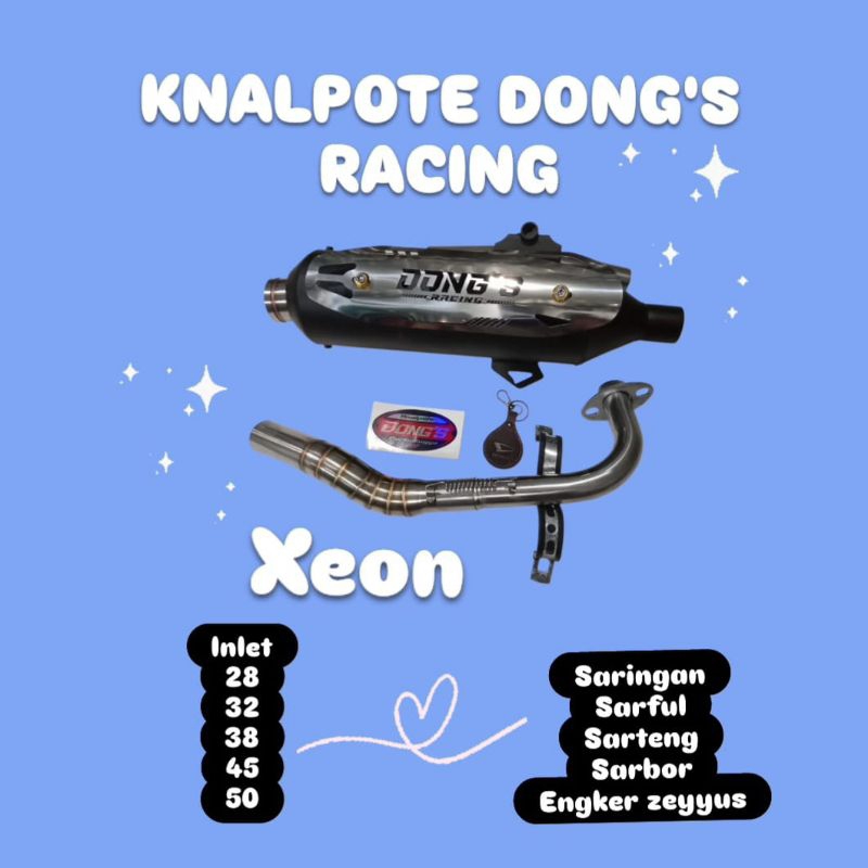 Knalpot Xeon karbu, RC inlet 38 SarFull original Dong's