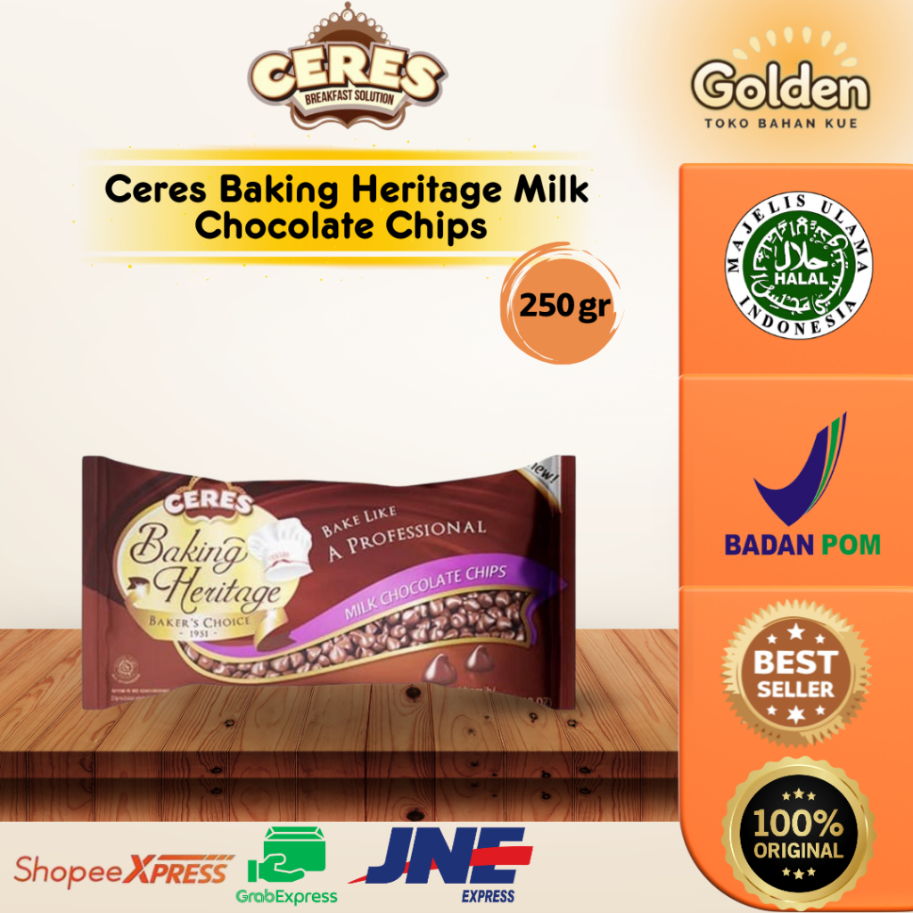 

Ceres Baking Heritage Milk Chocolate Chips 250 gr / Ceres Milk Chocolate
