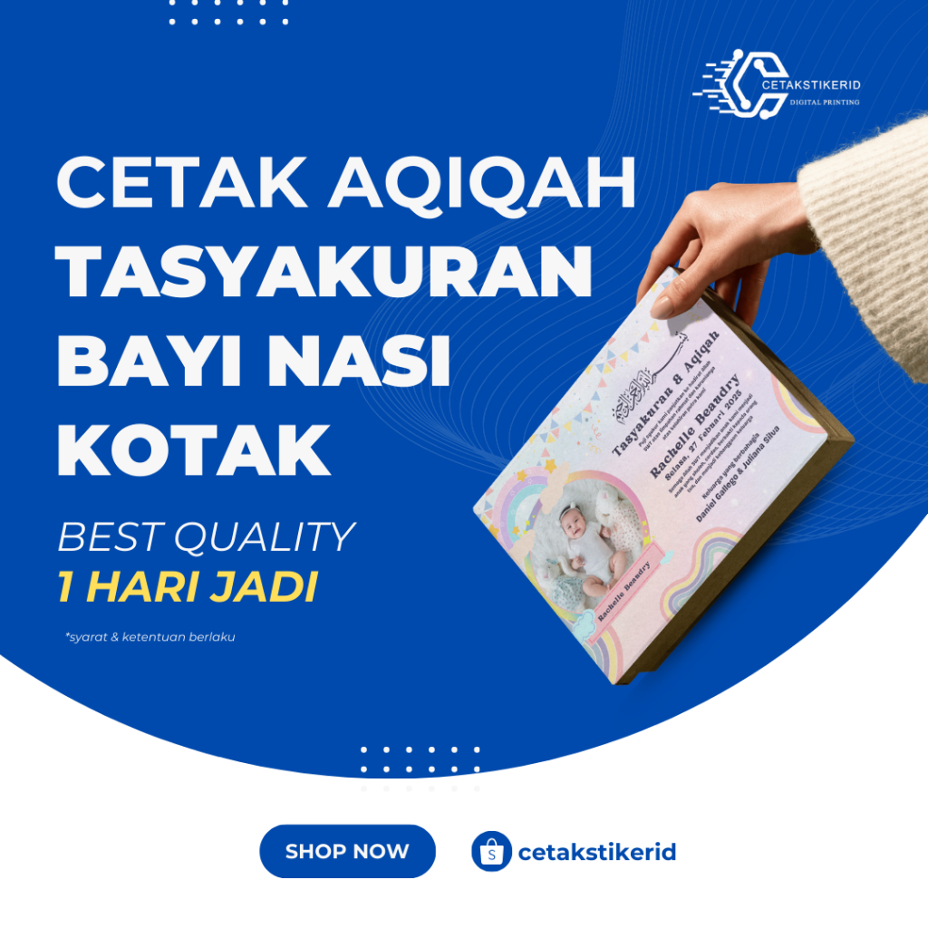 

Stiker Aqiqah Tasyakuran Bayi Nasi Kotak