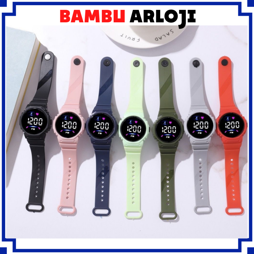 BAJ Jam Tangan LED Digital Pria Wanita Rubber Electronic Fashion Couple Anak Remaja Premium RM012