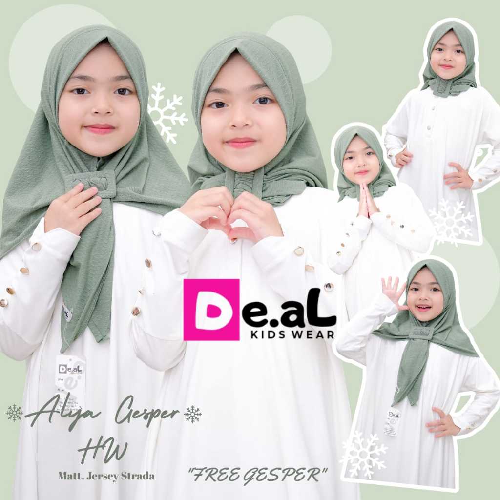 Deal Kidswear Alya gesper HW - Bergo Anak / hijab anak / jilbab anak /pashmina anak lucu terbaru usi