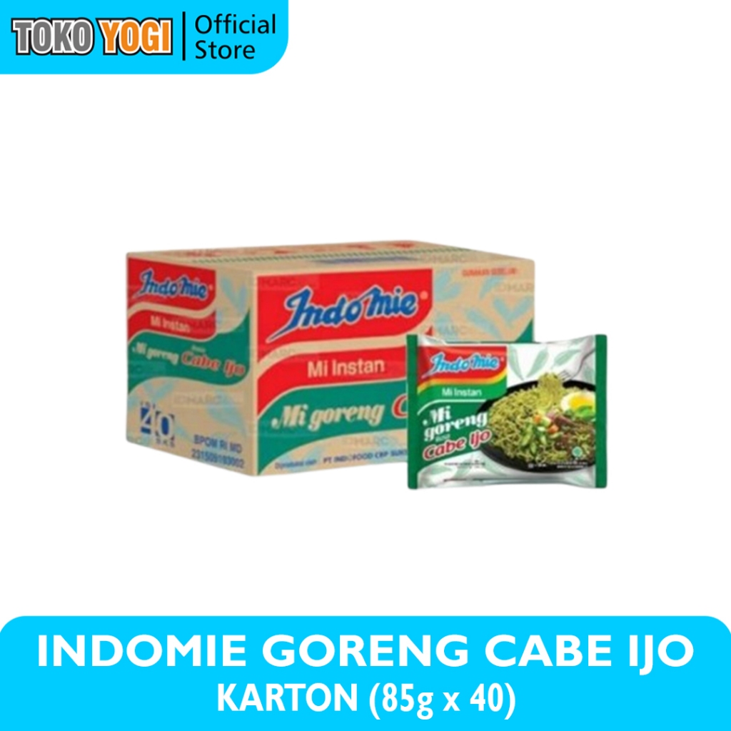 

INDOMIE GORENG CABE IJO 85g || KARTON (ISI 40 bgks)