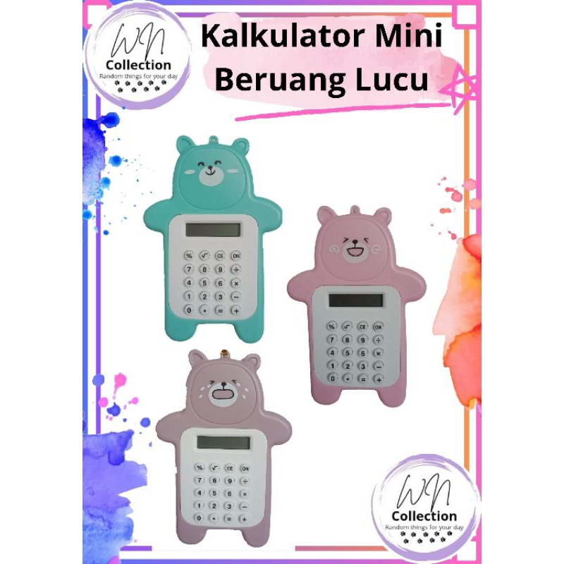 

Kalkulator Mini / Kalkulator Karakter Beruang / Gantungan Kunci / Ganci Karakter