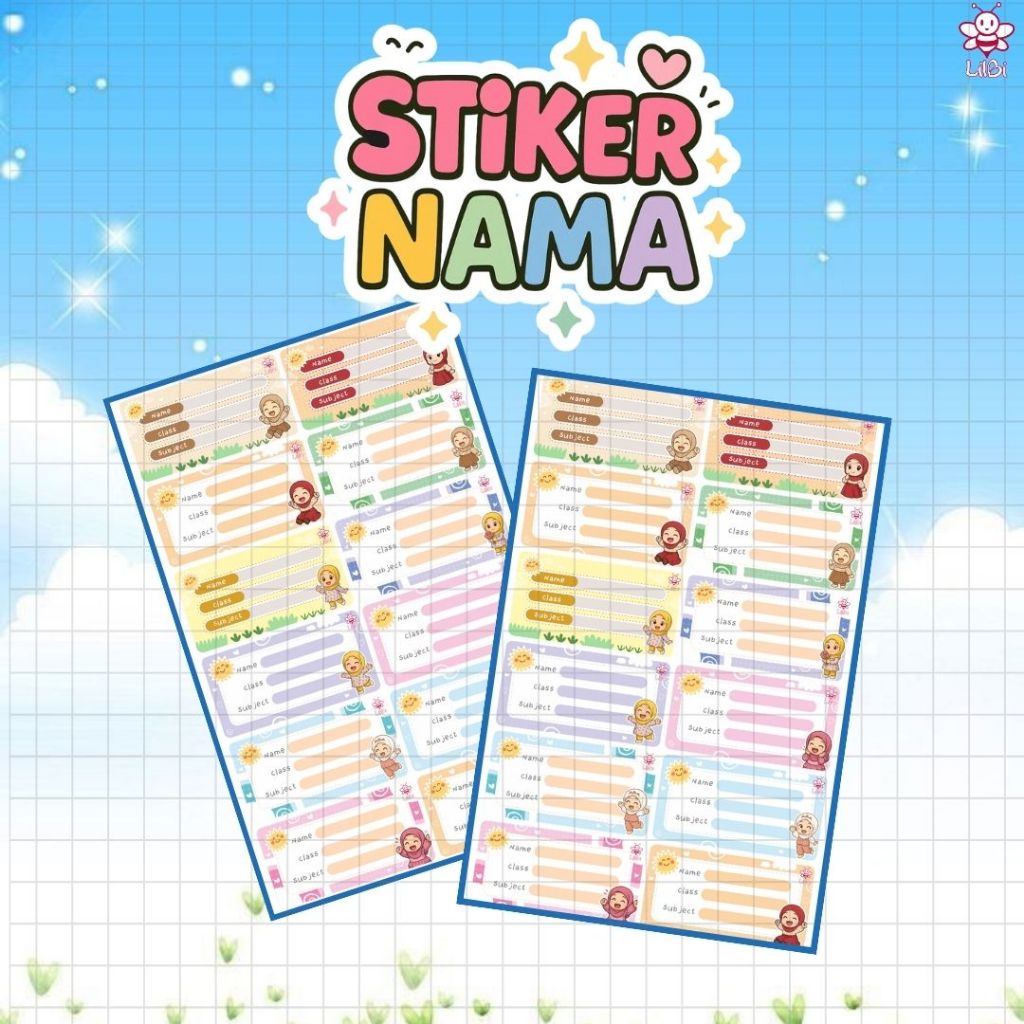 

Stiker Nama By Lil'O - Stiker Label Nama Pelajaran - Stiker Nama Mapel - Stiker Buku Sekolah