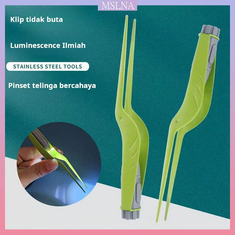 Alat pembersih telinga bercahaya, penjepit telinga, artefak pembersih telinga anak-anak, alat pember