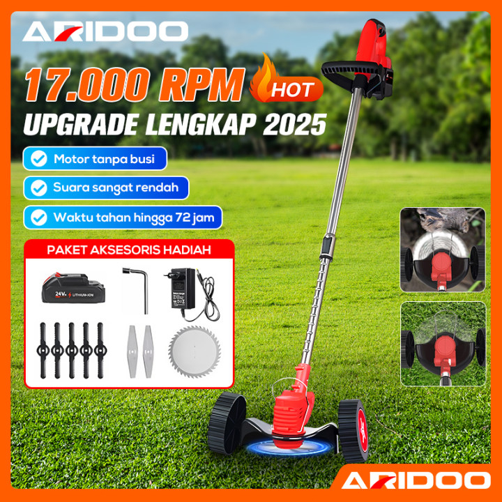 ✨COD✨Mesin potong rumput batrai Mesin pemotong rumput Mesin potong rumput listrik Pemotong