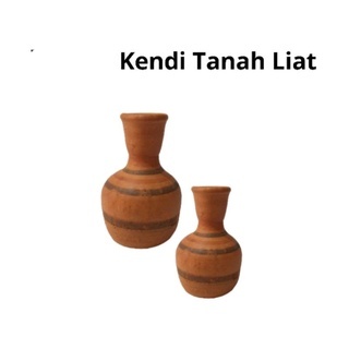 kendi air tanah liat Vas Bunga Tradisional Tanah Liat/ Pot Bejana Vas Kendi Polos dari Tanah Liat Pr