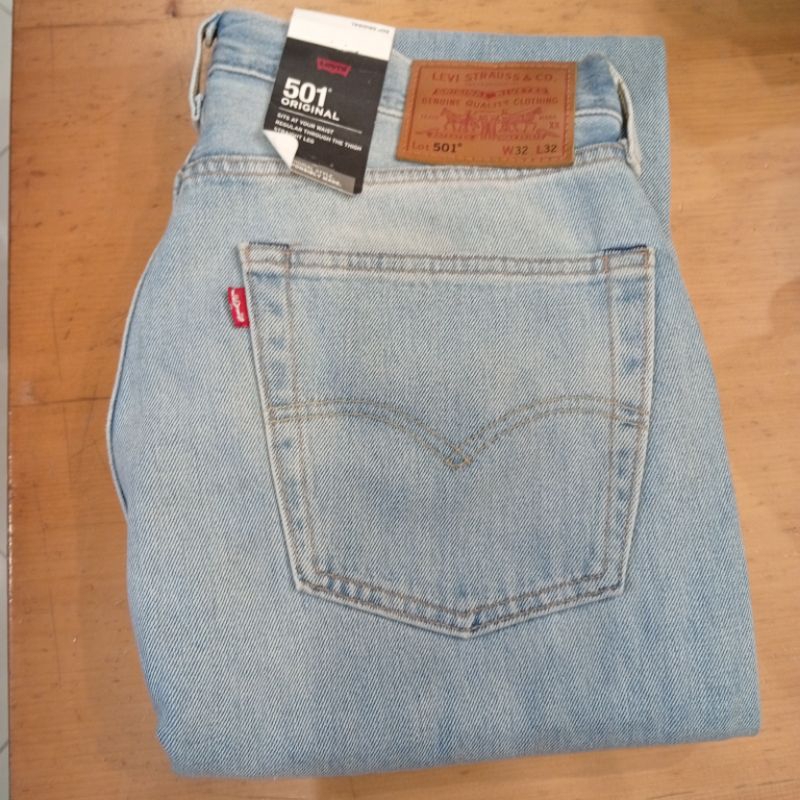 Celana Jeans Pria 501 Original Fit Light Blue 501-3346