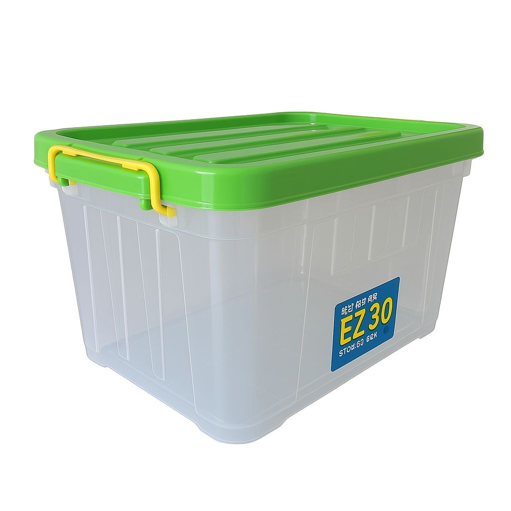 Container Box Plastik Ezy Cb 30 Liter Kontainer box murah Transparan Kotak Penyimpanan Barang Serbag