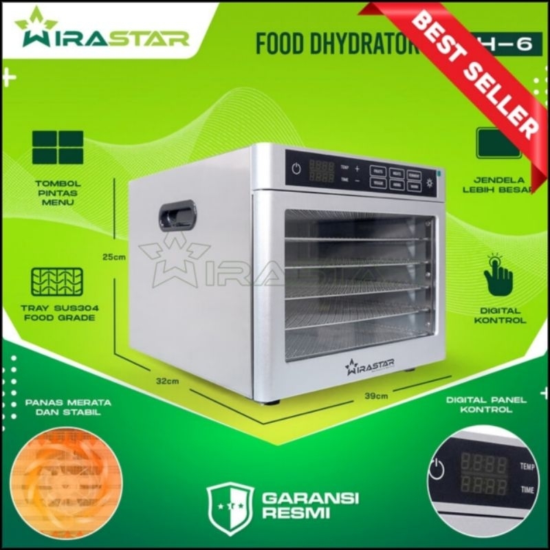 WIRASTAR FDH-6 Food Dehydrator 6 Trays