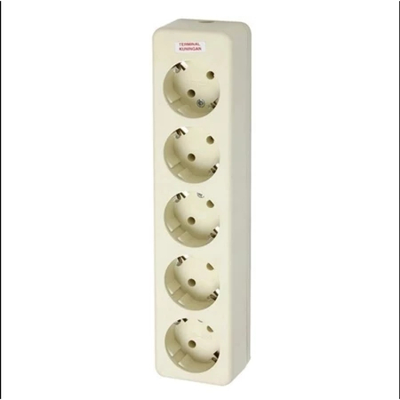 Stopkontak 5 Lubang Uticon / Terminal Kuningan 5 Lubang | 158