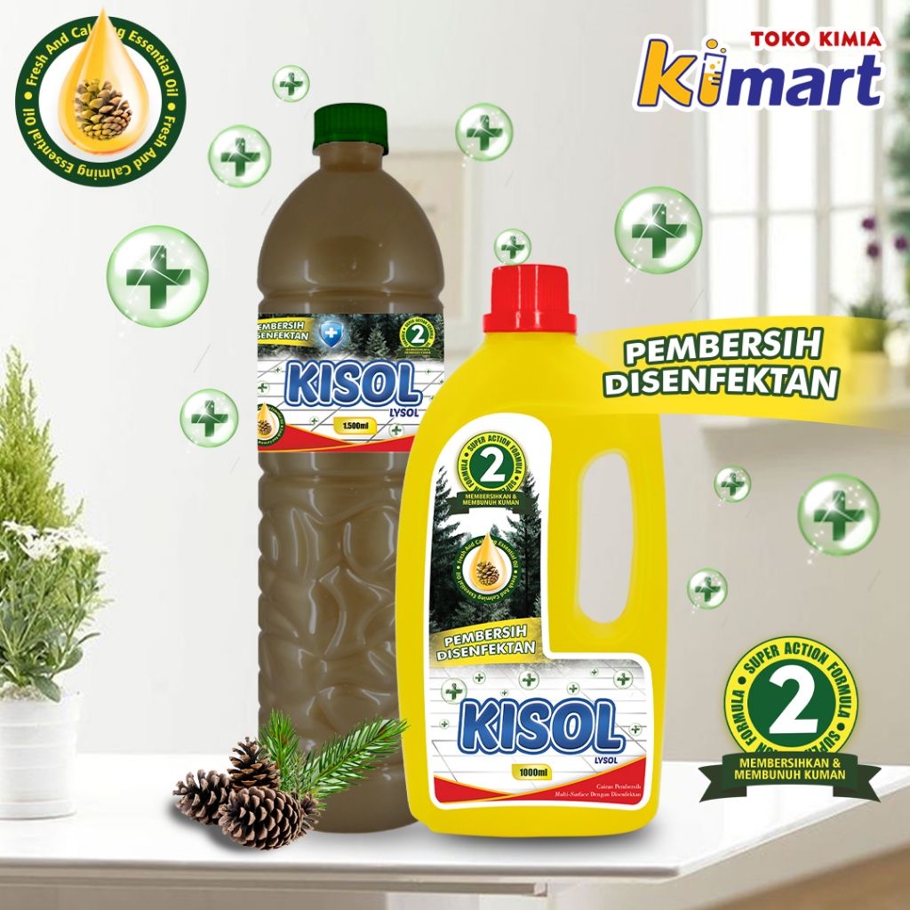 KISOL Karbol Lisol Pembersih Lantai Disinfektan 1500Ml Antibakteri Anti Virus Extra Bubble Wrap