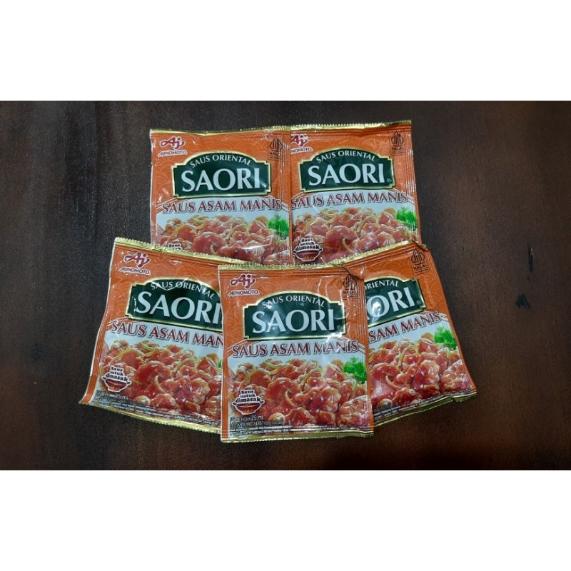 

saori saus oriental sachet, saus tiram/saus asam manis/ saus lada hitam/ saus mentega/ saus teriyaki