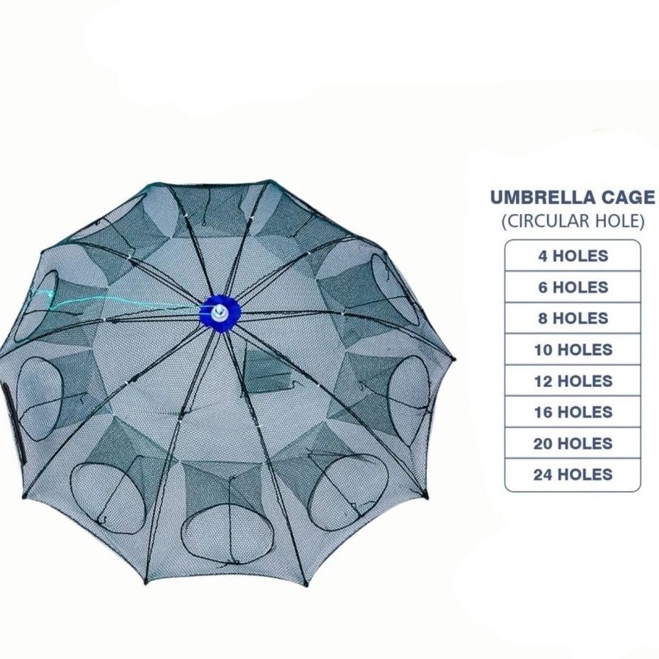 Perangkap Udang, Ikan, Kepiting Model Payung Bubu Lubang 6 8 10 12 16 - Jig Pancing