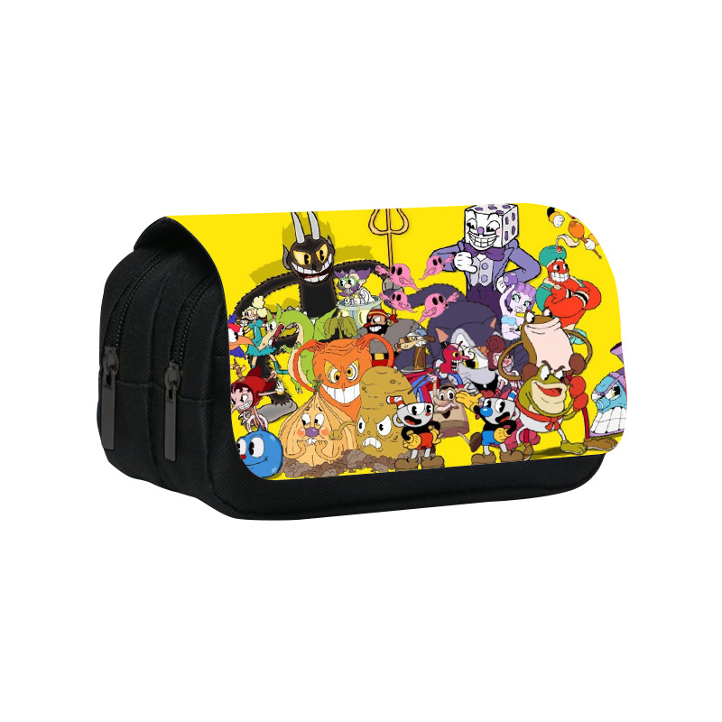 

Tempat Pensil Import Kotak pensil siswa kepala cangkir teh Cuphead ukuran besar kapasitas tempat pensil ritsleting dua lapis tempat pensil Perdagangan