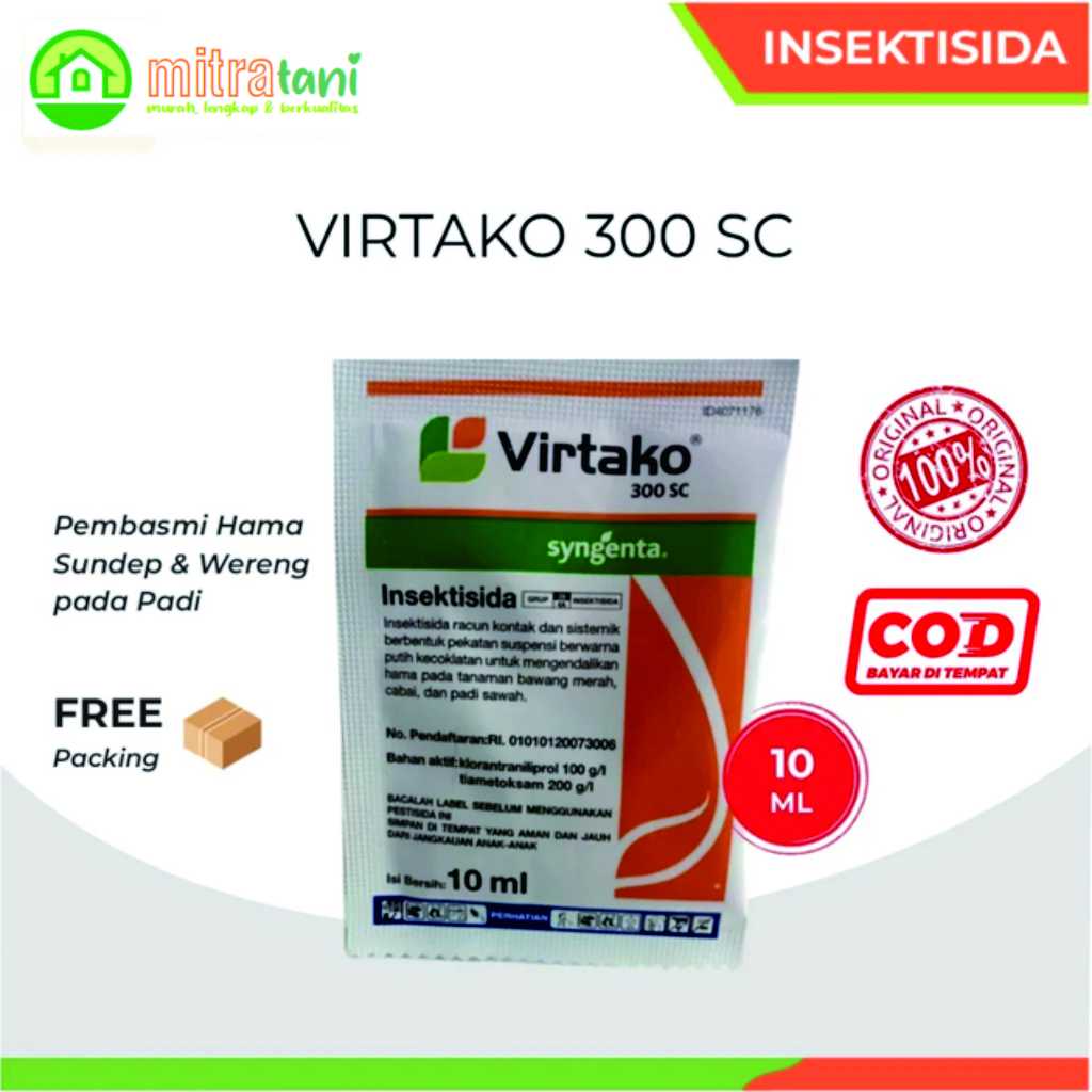 Virtako Sachet Original 10ml Insektisida Sistemik Obat Pembasmi Hama Padi VIRTAKO 300 SC