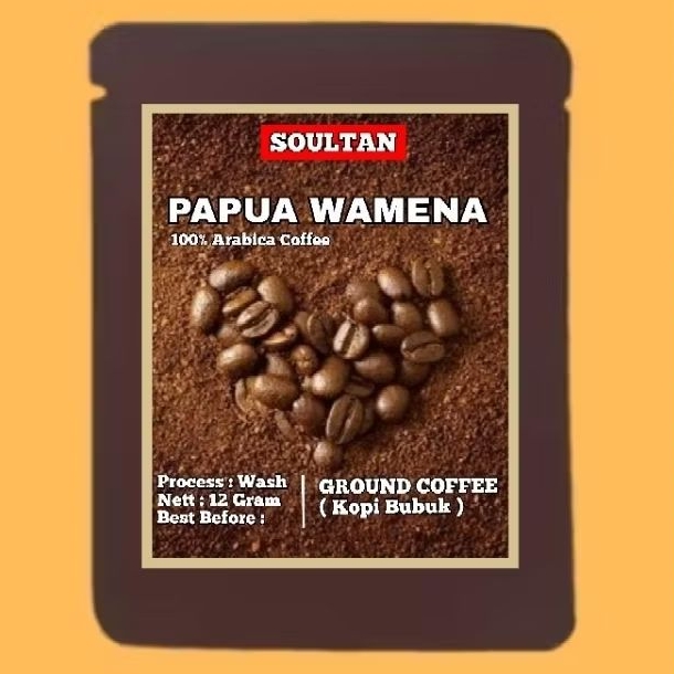 

Arabica Papua Wamena Coffee Premium Kopi Bubuk Sachet Single Origin 12g