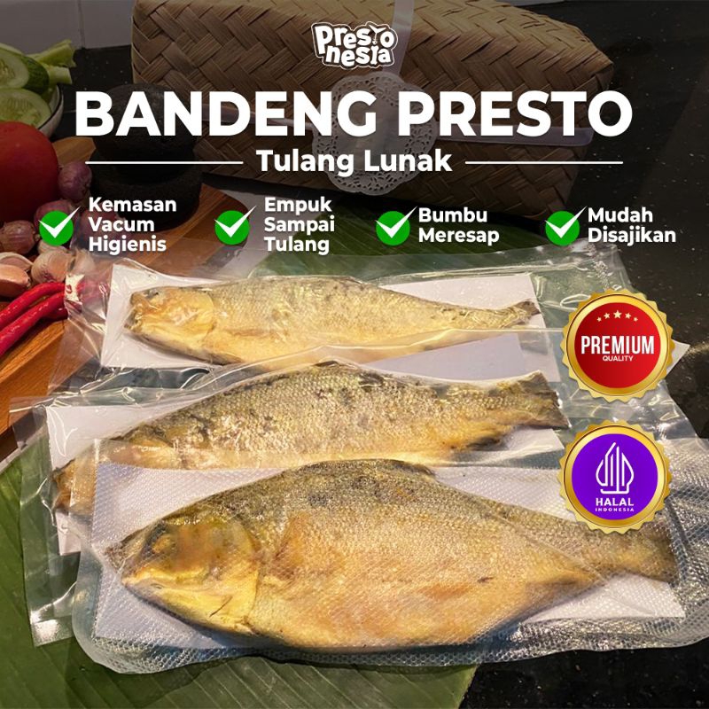 

Bandeng Presto Duri Lunak - Siap Goreng Gurih Praktis Non MSG 1 Ekor