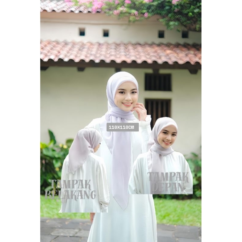 HUMAIRA Basic Scarf Kerudung Segi Empat Adem Ringan Tegak Daily Hijab Terlaris