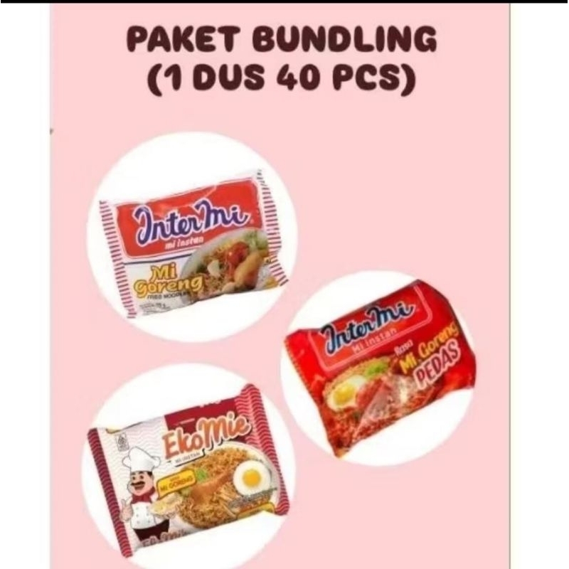

[1 DUS 40 PCS] BUNDLING EKOMIE GORENG X INTERMI GORENG X INTERMI GORENG PEDAS