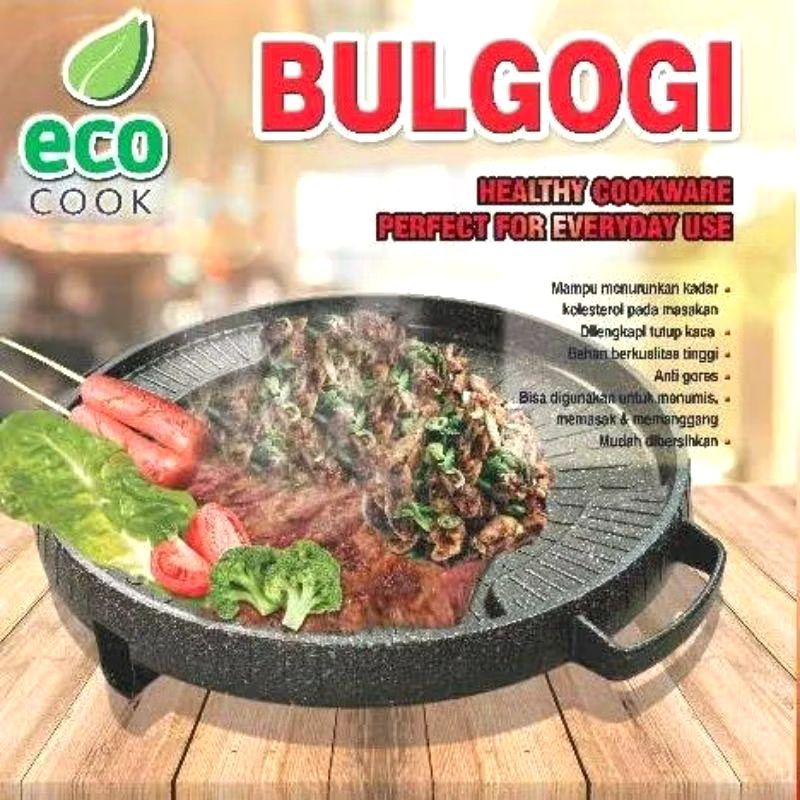 Panggangan Anti Lengket BBQ, Bulgogi Pan 32 Cm