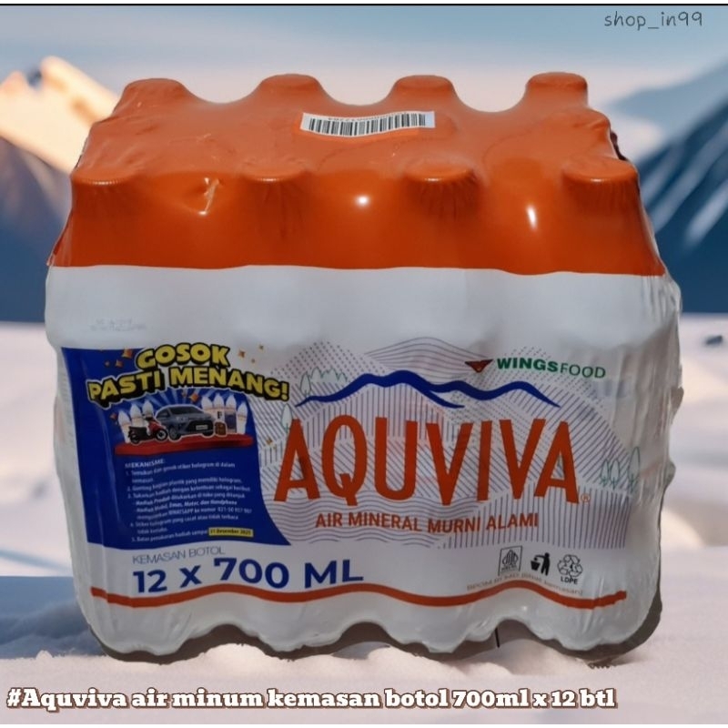 

Aquviva air minum kemasan 700ml x 12 btl