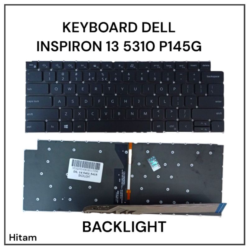 KEYBOARD DEL INSPIRON 13 5310 BACKLIGHT HITAM