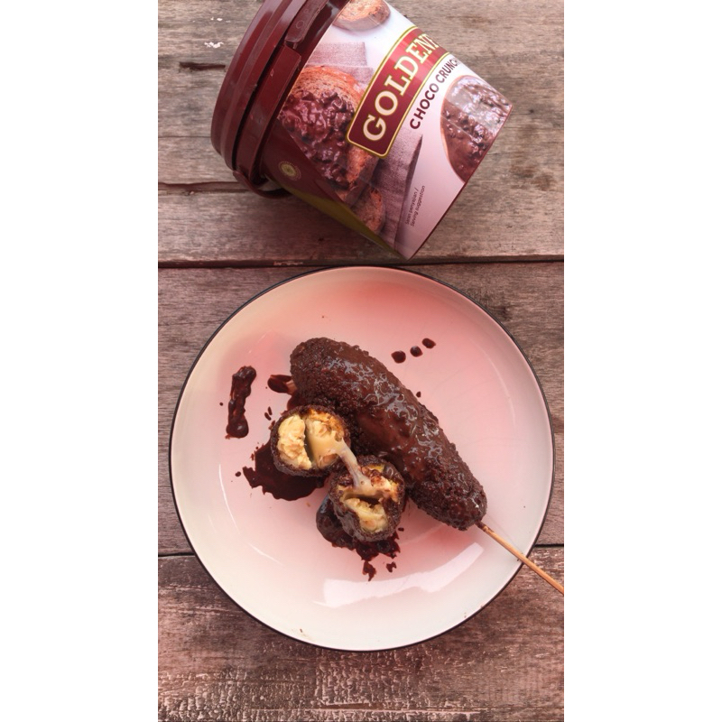 

Pisang coklat crunchy isi 2