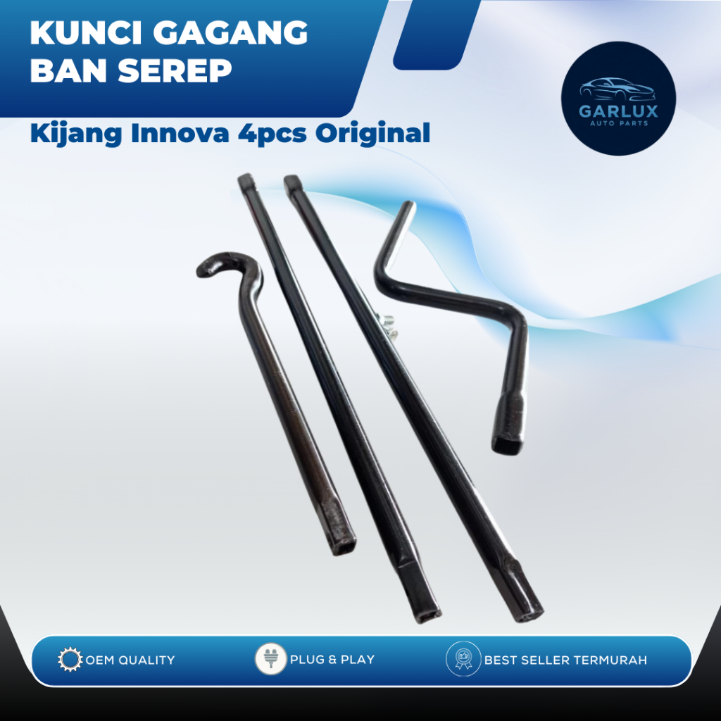 Kunci Gagang Ban Serep Kijang Innova 4PCS | Tool Kit Original Lengkap