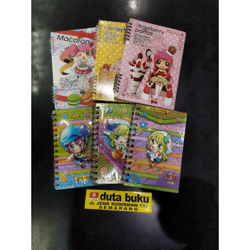 

Buku Binder Note Spiral Diary Catatan A5 HC Hardcover Motif Lucu