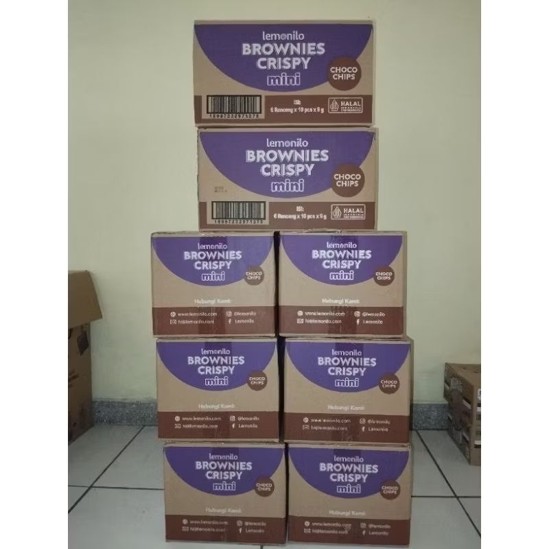 

Brownies Crispy Mini 9gr 1 karton (6renceng x 10 pcs)
