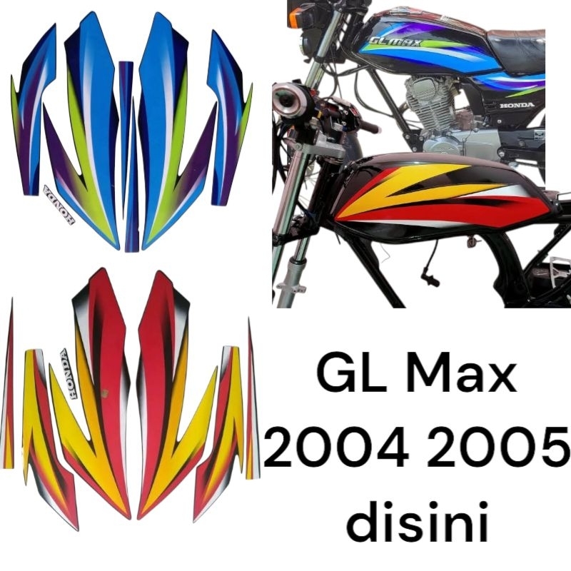 Striping Lis Sticker Original Honda GL MAX  GLmax 2004 2005 Biru Merah