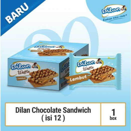 

Dilan Waffle Kue Wafel Rasa Coklat ( 1 box isi 12 pcs )