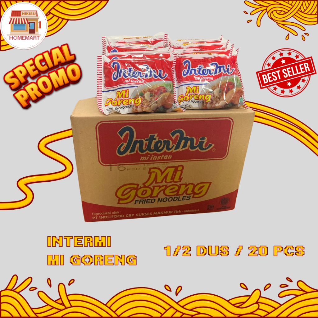 

G&C INTERMIE GORENG Mie Goreng Mie Instant 1/2 Karton Isi 20 / Mie Goreng Intermie 1/2 Dus Termurah