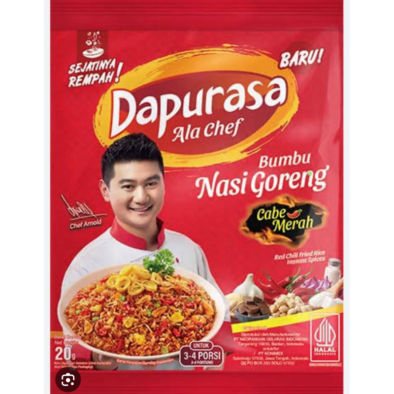

Bumbu DAPURASA ALA CHEF UNTUK NASI GORENG(ready 3 varin) 10 SAC