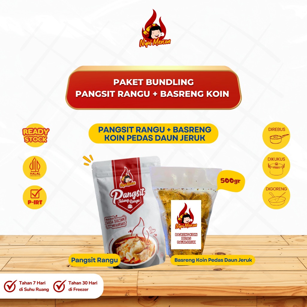 

NYAI MERCON - PAKET PANGSIT RANGU + BASRENG PEDAS JERUK 500gr
