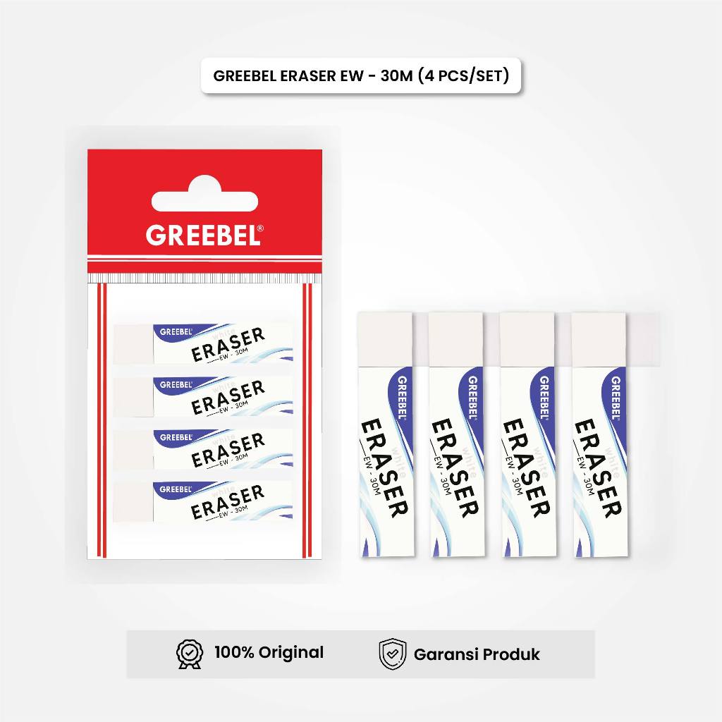 

Greebel Eraser Stip Hapusan EW-30M (4PCS/SET) Penghapus Pensil