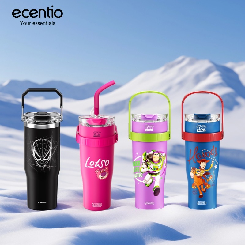 【BIG MAC】ecentio tumbler Stainless Vacuum 900ml Portable Thermos Botol minum besar souvenir lebaran