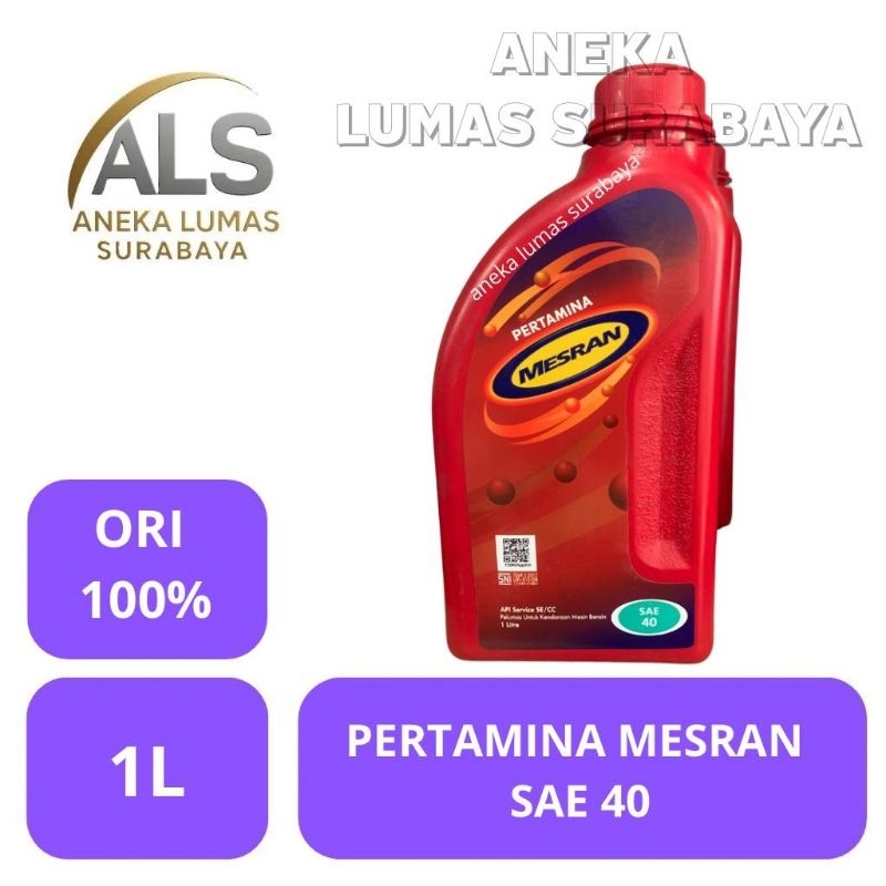 Oli PERTAMINA MESRAN SAE 40 1 Liter OLI MESIN MOBIL Original Pertamina
